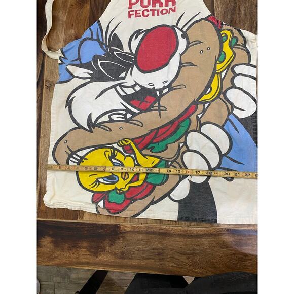 Vintage 80s 90s Looney Tunes Done To Purr-Fection Smock Apron - Picture 2 of 3